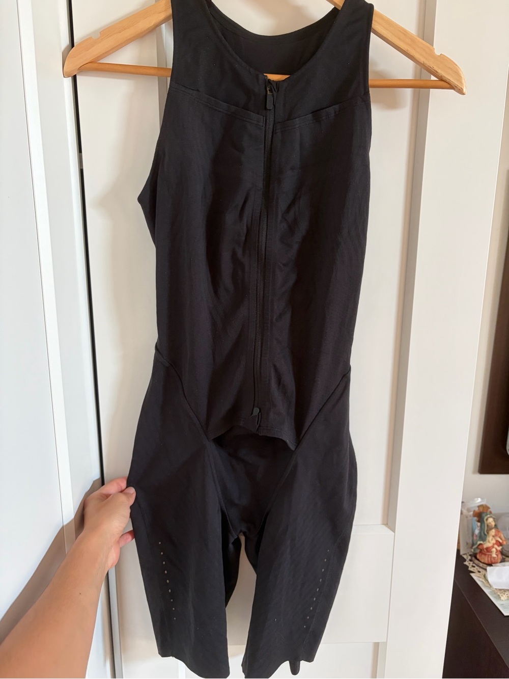 lululemon athletica Black Sleeveless Front-Zip Performance Jumpsuit